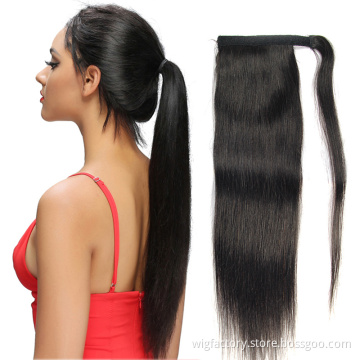 chinese hair vendors,the best selling mink virgin cuticle aligned hair ponytail,100% human hair straight ponytails